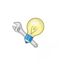 An icon of a lightbulb and spanner to indicate tools for tutoring